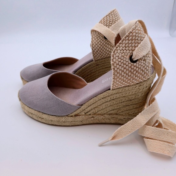 Soludos Shoes - Soludos Espadrille Wedge Ankle Tie Up Sandals Shoes Women's
